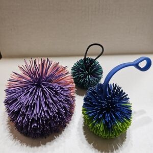 Vintage Koosh Ball Lot of 3 Sm, Med, Lrg Balls Original Rubber Fidget Toys 90s